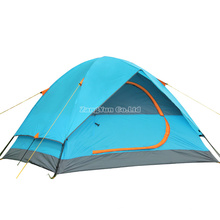 3-4 Person Tent, Double Layer Fibre Glass Pole Camping Tent